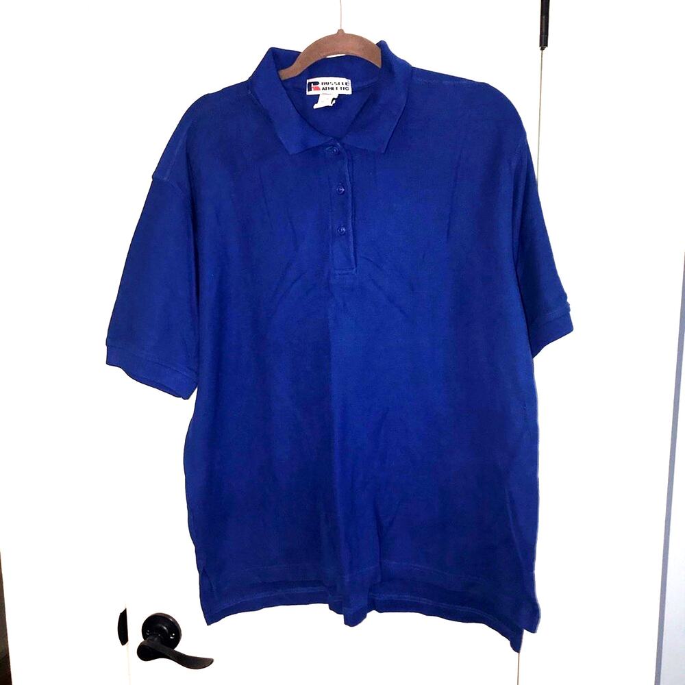 Vintage Russell Athletic Polo Blue Mens XL Rare